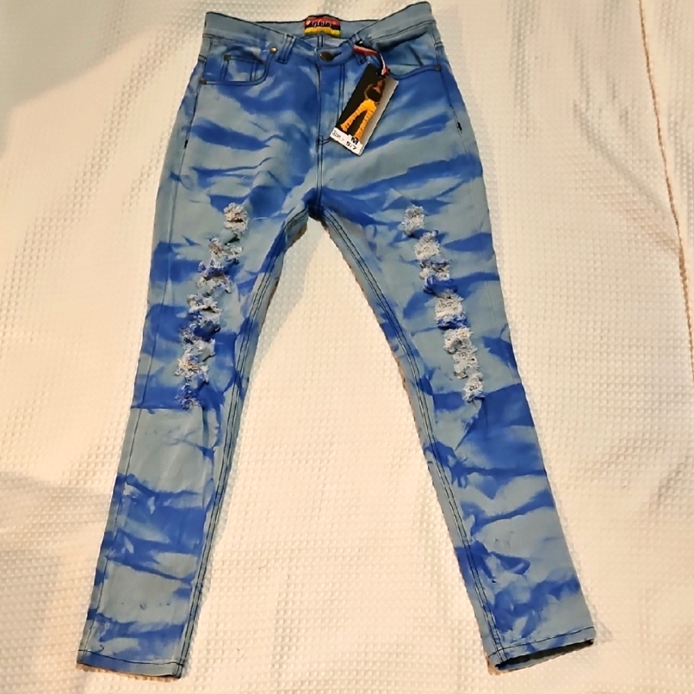 Glory Blue Distressed Jeans
